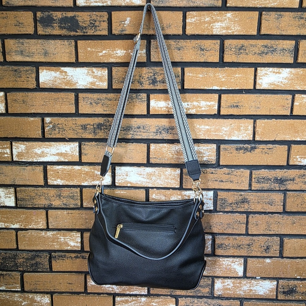 Montana West Western Hobo Crossbody Bag Vegan Leather Black Boho Purse